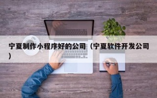 肇州宁夏制作小程序好的公司（宁夏软件开发公司）